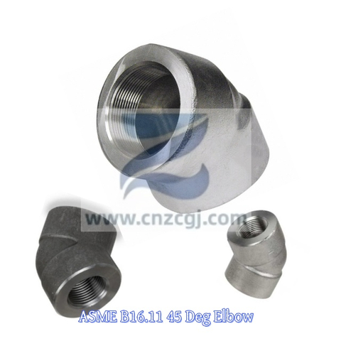 ASME B16.11 Threaded 45 deg elbow