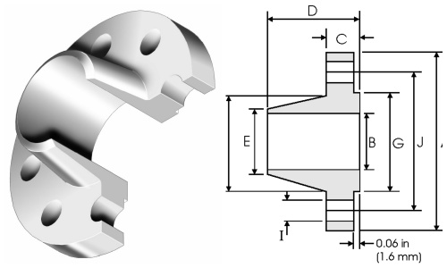 ASME B16.5 Weld Neck Flange